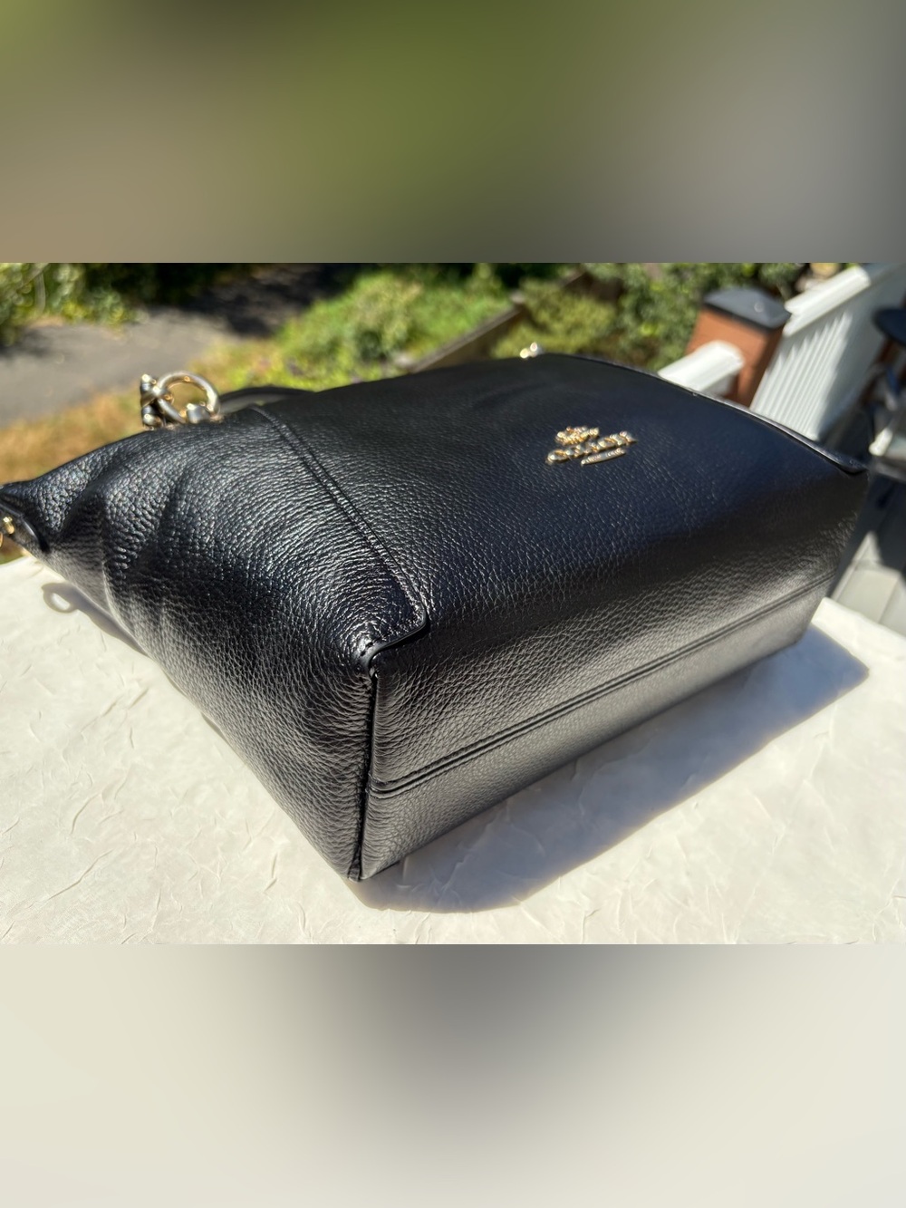 COACH Kacey Satchel In Black C6229 - Picture 6 of 11